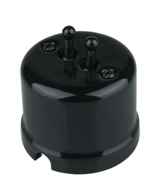 Włącznik ceramiczny natynkowy żaluzjowy Toogle czarny