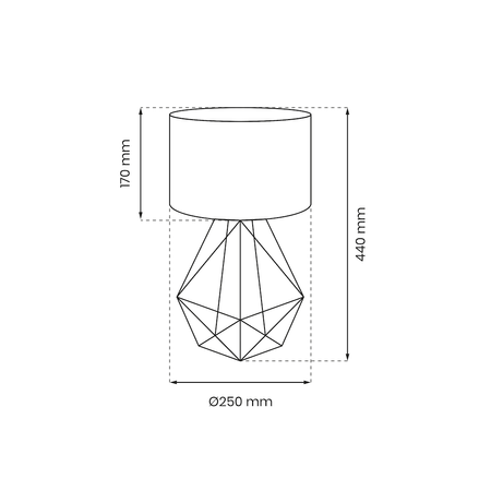Lampka nocna BASKET WHITE druciana 1xE27 biała