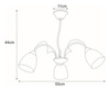 Lampa sufitowa K-JSL-6218/3 CHR z serii ARON