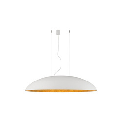 Nowodvorski Lampa wisząca biało złota metalowa CANOE
