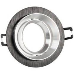 Oprawa podtynkowa LIKA R czatno-srebrna okrągła ruchoma