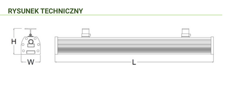 Lampa przemysłowa techniczna liniowa Led 140W 4000K IP66 TANK DOB 2