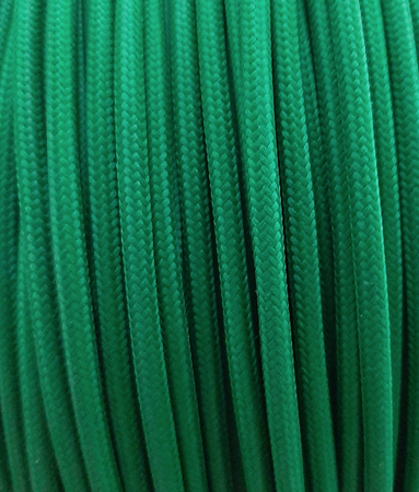 Przewód w oplocie kabel dekoracyjny 2x0,75 zielona bazylia 1m