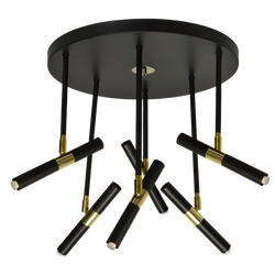 Lampa sufitowa MONZA BLACK / GOLD 5xG9 8W