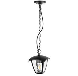 Lampa wisząca ogrodowa retro 1x E27 czarna