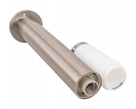 Słupek ogrodowy srebrny okrągły 1xE27 lampa IP44 65cm 