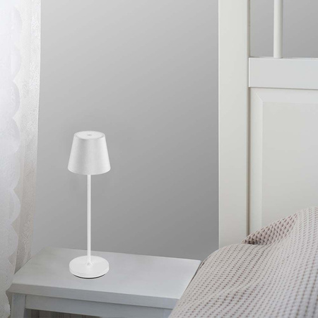 Lampka Biurkowa Nocna V-TAC 1,5W LED Ładowanie Ściemnianie IP54 Biała 