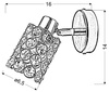 Lampa ścienna kinkiet 1X40W G9 chrom YORK 91-97388