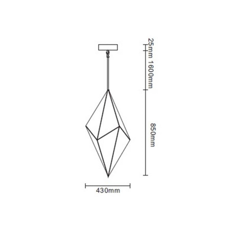 Light prestige Konstelacja pionowa wisząca LP-055/1P BK
