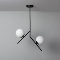 Nowoczesna lampa wisząca metalowa szklane kule Balts