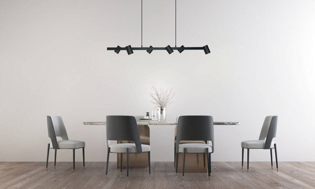 Light prestige Snow 6 linia wisząca czarna LP-731/6L BK