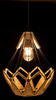 Lampa wisząca Boho metalowa Diament przeplatana sznurem 