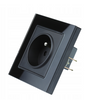Gniazdo z bolcem SMART HOUSE czarne do ramki