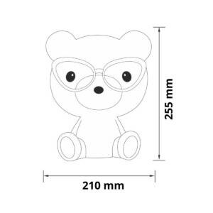 Lampa nocna Led MIŚ OKULARNIK Różowy 2,5W