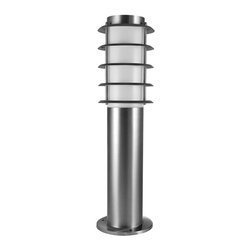 Lampa ogrodowa stojąca 45cm satynowa 1 x E27 słupek