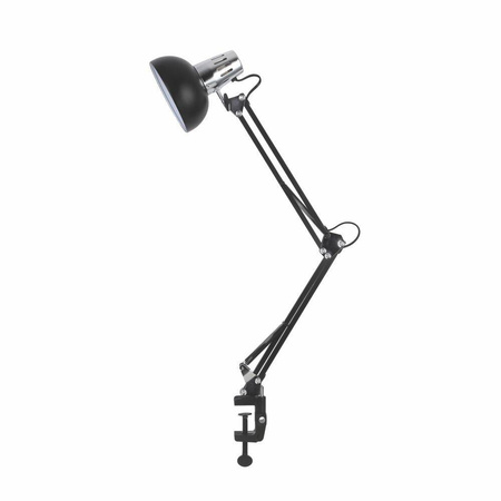 Lampka E27 Dakota kreślarska z klipsem czarny/chrom