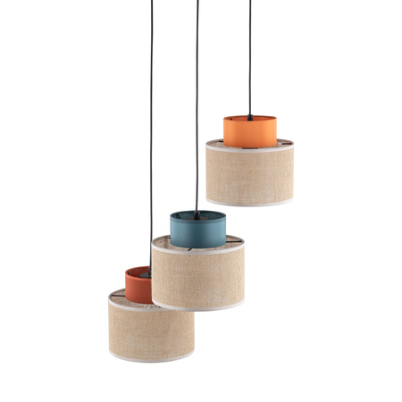 Lampa wisząca Duo JUTA Mix koło 3xE27