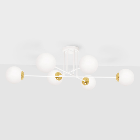 Lampa sufitowa w biało-złotym wydaniu K-5314 z serii ELMO