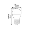 Żarówka LED G45 E27 6W KULKA 490lm ciepła 3000K INQ