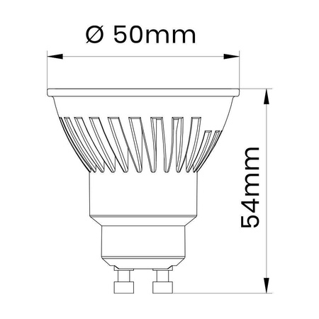 Żarówka LED GU10 9W neutralna 4000K ceramika 