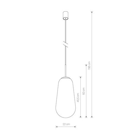 Nowodvorski Lampa wisząca szklana PEAR L