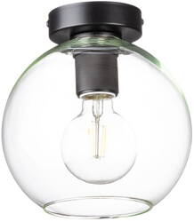 Plafon czarny szklana przezroczysta kula MADRID