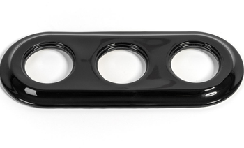 Ramka ceramiczna potrójna czarna podtynkowa