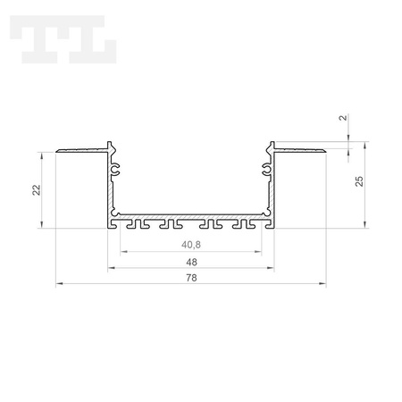 LED GK23-7 Profil 1000 mm grafitowy lakierowany RAL 7016 (nr kat 96237017016)