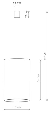 Nowodvorski Lampa wisząca granatowo złota BARREL L 