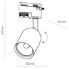 Tk Lighting TRACER WHITE 1xGU10