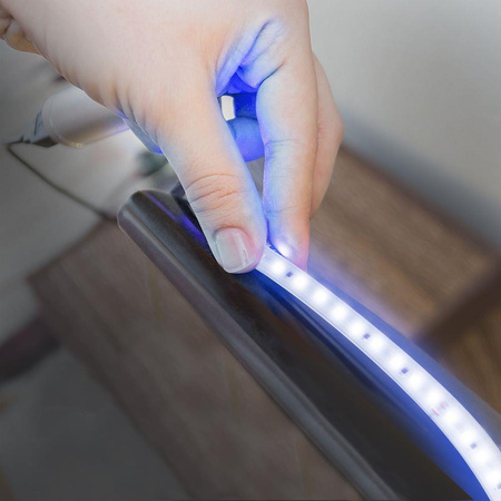 Taśma LED 230V V-TAC RĘKAW IP65 120LED/m 10,5W/m Rolka 50mb VT-2835 121-50M Kolor Niebieski