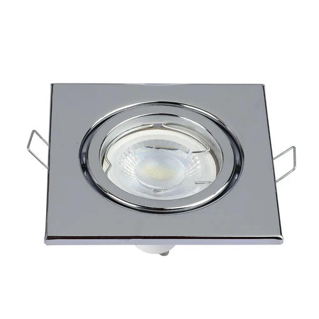 Oczko V-TAC GU10 Kwadrat Ruchome Chrom VT-7227SQ-SS