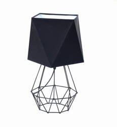 Lampka nocna Diament LOFT  BLACK  abażur czarny