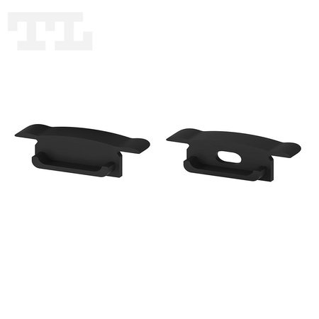 Komplet zaślepek bocznych czarnych P14-1 (1 szt. z otworem, 1 szt bez otworu) (nr kat 7714103)