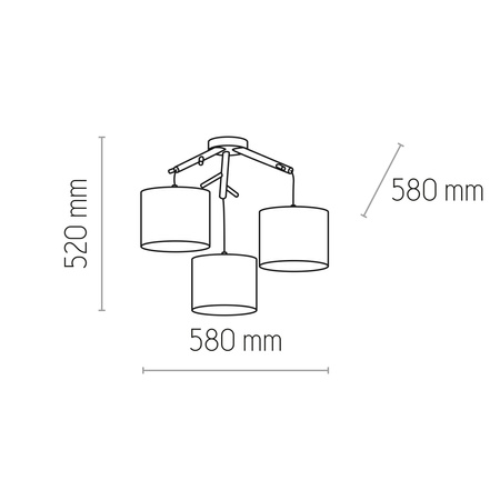Lampa wisząca ALBERO White 3xE27