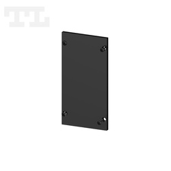 Zaślepka aluminiowa czarna P22-10 bez otworu (wkręty w komplecie) (nr kat 77221016)