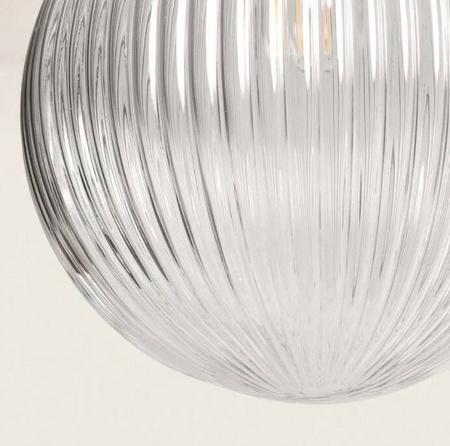 Lampa Wisząca Szklana ryflowana Marcio E27