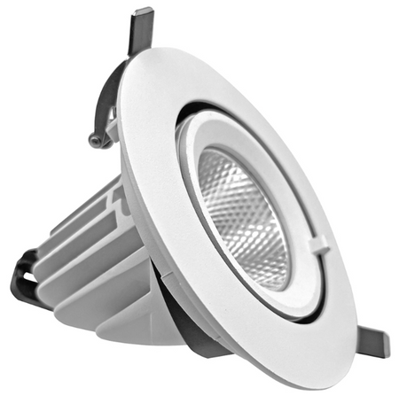 Oprawa podtynkowa regulowana Led 20W 4000K reflektor do podświetlania witryn biały