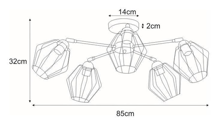 Lampa sufitowa K-3771 z serii BENET