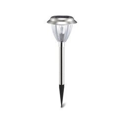 Lampa solarna wbijana zimna 6500K srebrna IP44