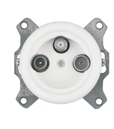 Gniazdo ceramiczne antenowe TV-SAT białe bez ramki