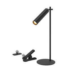 Lampka Biurkowa V-TAC 4w1 37cm Kinkiet Klips Latarka 3W LED Czarna
