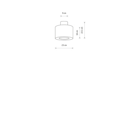 Lampa sufitowa SANTANA S kremowy abażur 23cm Nowodvorski 11650