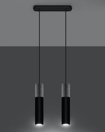 Lampa wisząca BORGIO 2 czarny