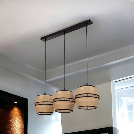 Lampa wisząca na listwie Wabi-Sabi 3xE27