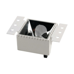 Oprawa Wpuszczana V-TAC GU10 Kwadratowa Biała Ramka, Odbłyśnik Chrom VT-890