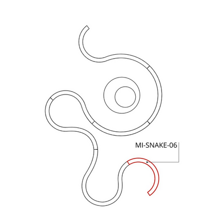 Oprawa MI-SNAKE-06, zwieszana, 65W, 3000K, bez zasilacza, 24VDC, IP20, biały lakier mat RAL9010