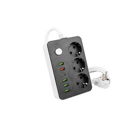 Przedłużacz Remo czarny 3x230V + 5x USB-A+1xUSB-C