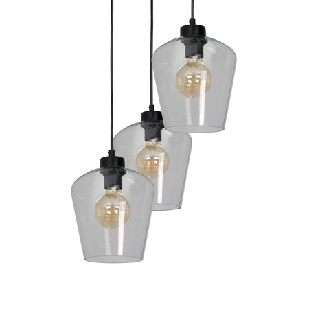 Szklana Lampa wisząca SANTIAGO CLEAR 3xE27