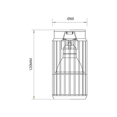 VERTICAL BLACK DOWNLIGHT 1xGU10